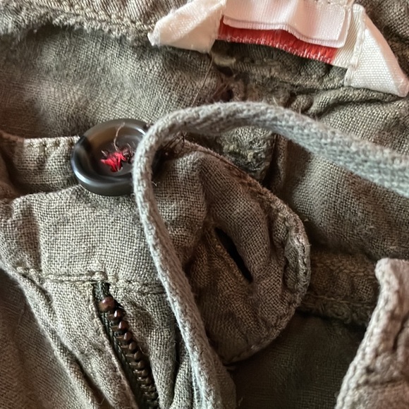 Sundance Green Linen Skinny Joggers - Picture 3 of 4